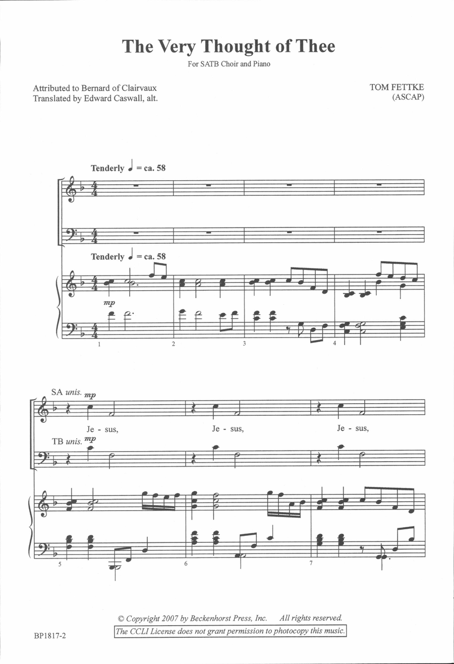 The Very Thought of Thee The Very Thought of Thee 4-Part scores gallery preview page 2