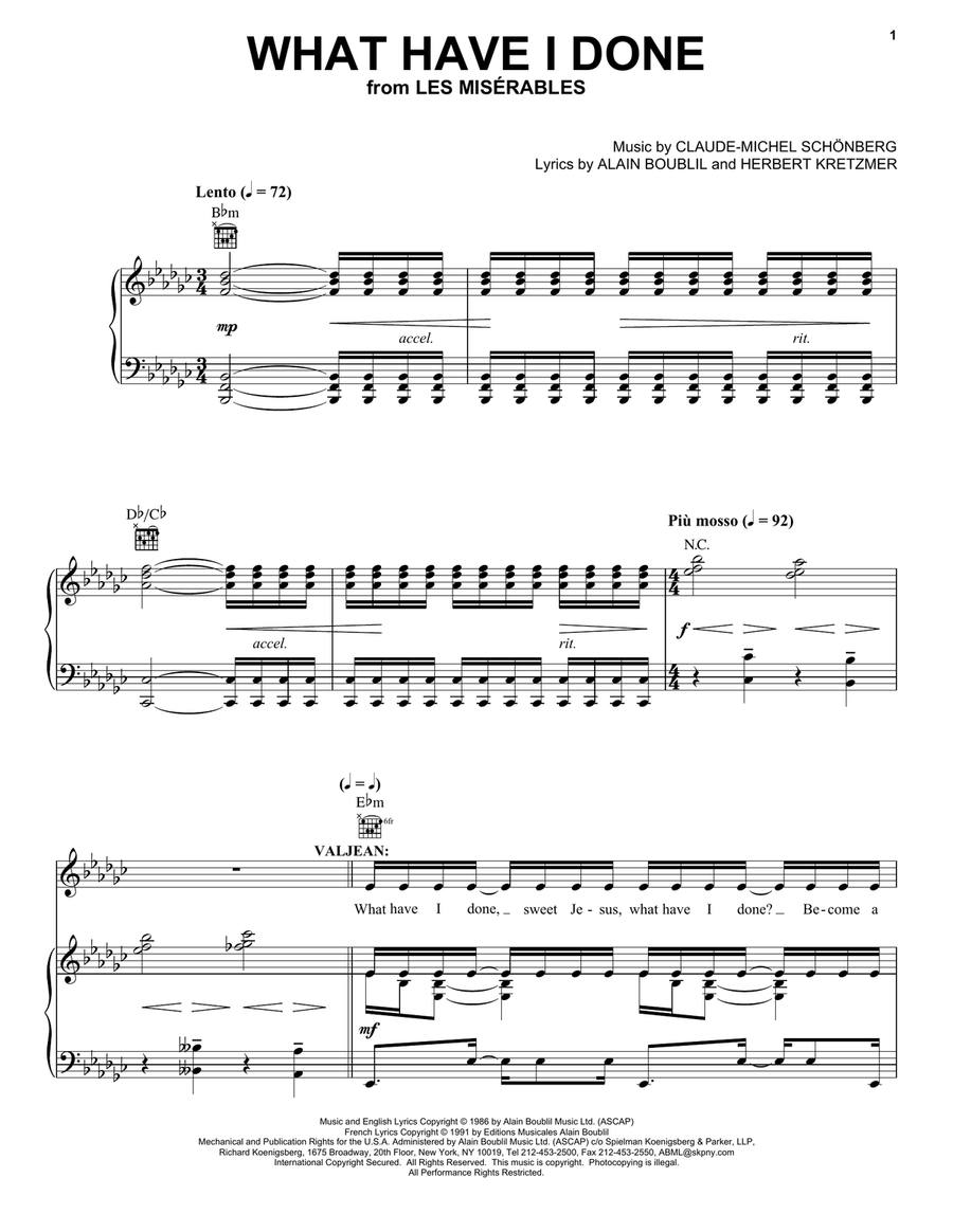 What Have I Done Piano, Vocal, Guitar scores gallery preview page 1