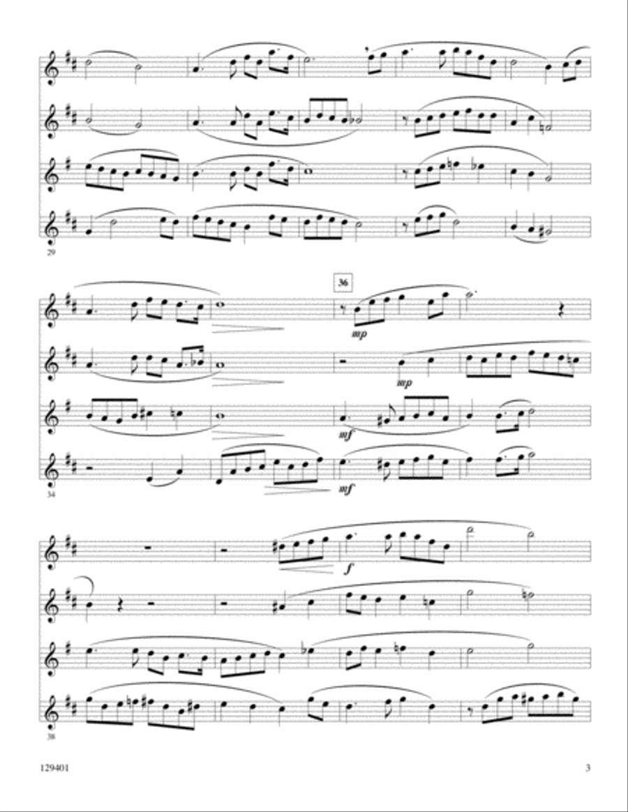 What A Friend Saxophone Quartet scores gallery preview page 4