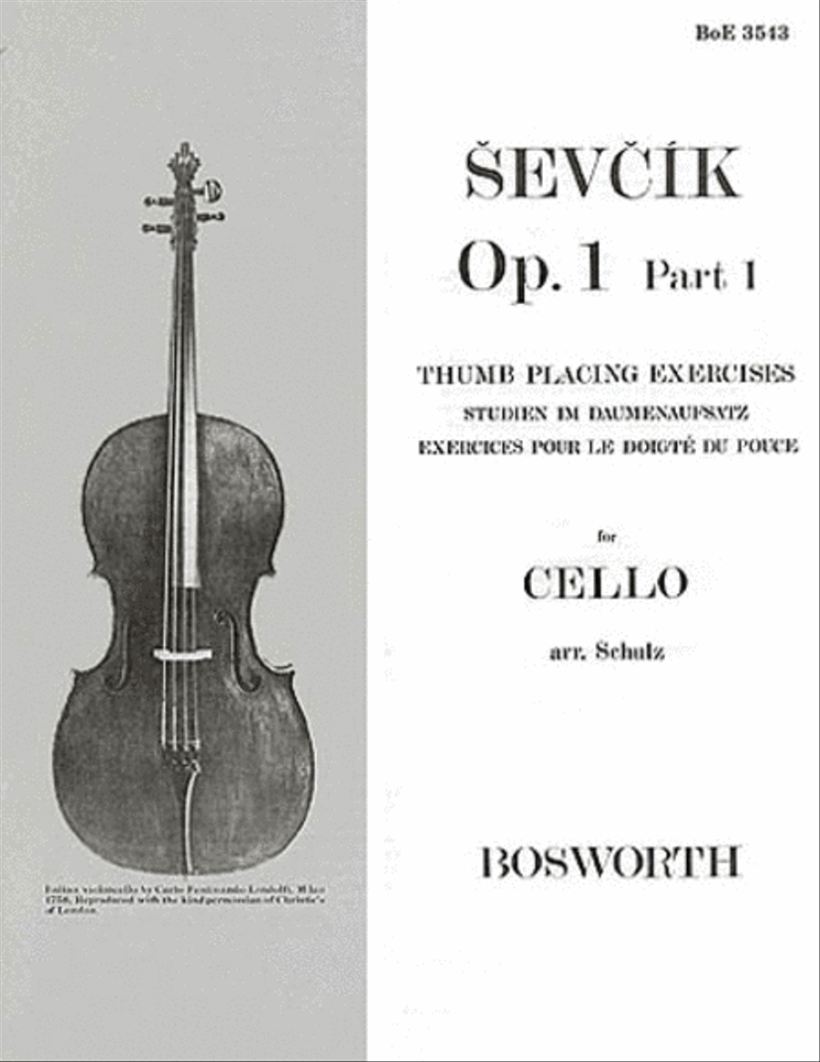Sevcik for Cello – Op. 1, Part 1 Cello scores gallery preview page 1