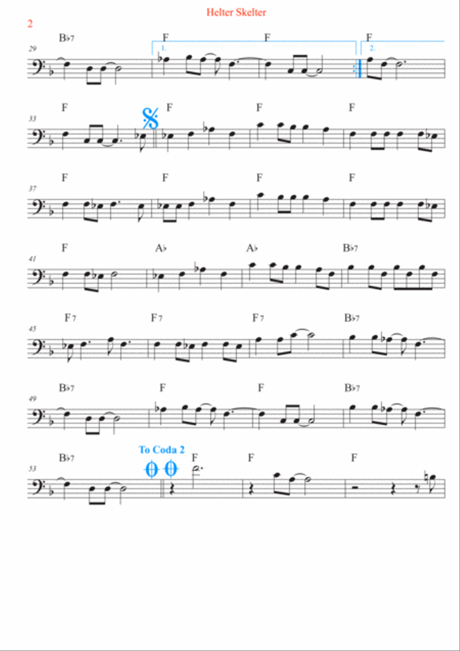 Helter Skelter Helter Skelter Trombone Solo scores gallery preview page 2