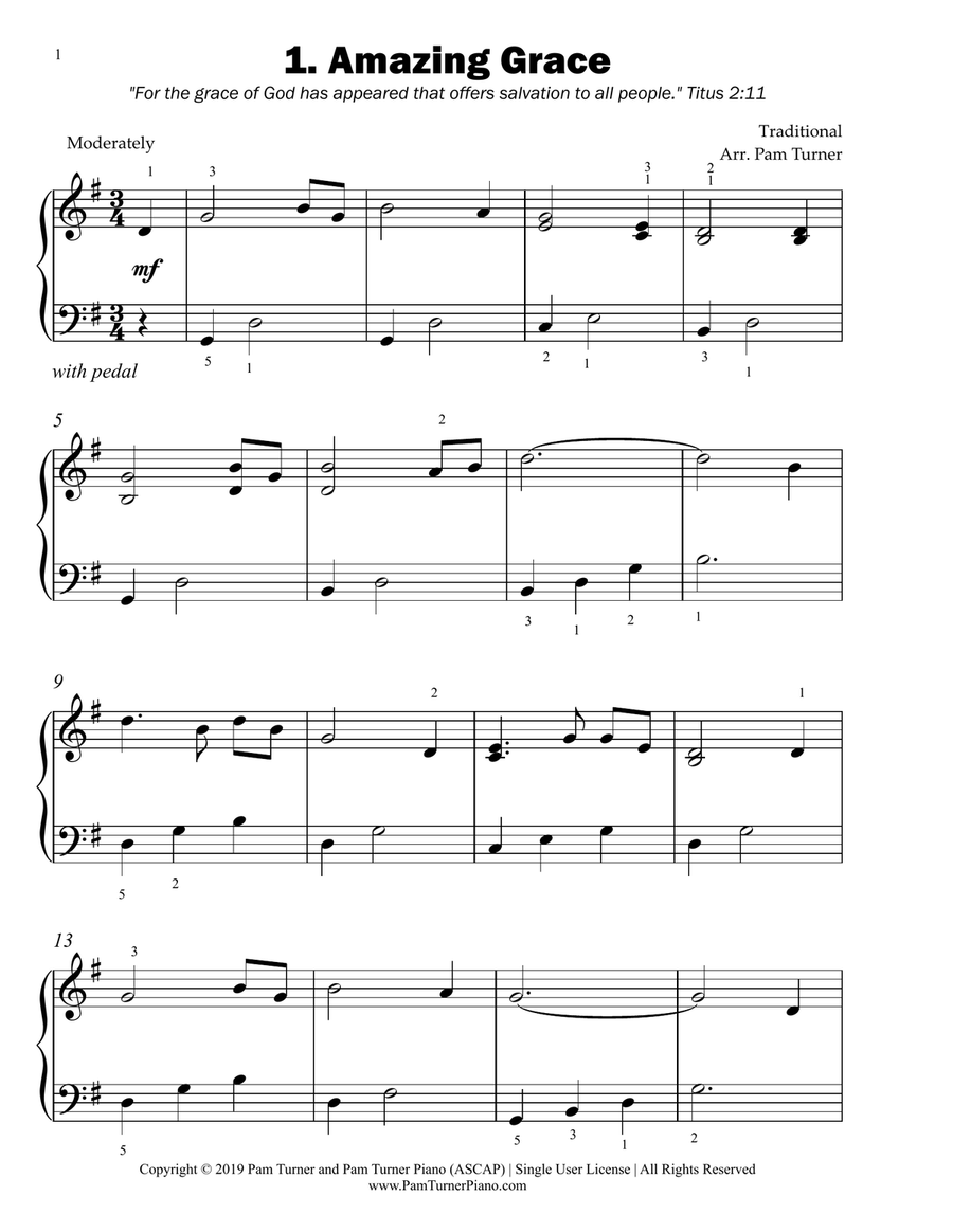 The Worship Series Volume 2.5 (Sacred Piano Solos for Late Beginners) Easy Piano scores gallery preview page 4