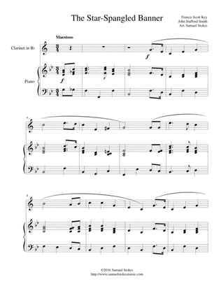Book cover for The Star-Spangled Banner - for clarinet and piano