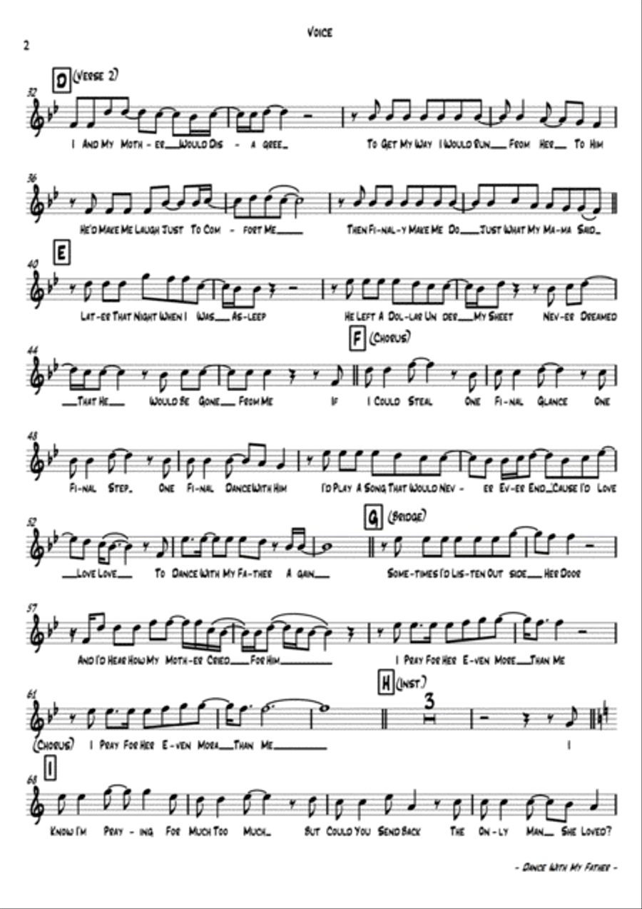 Dance With My Father Large Ensemble scores gallery preview page 3