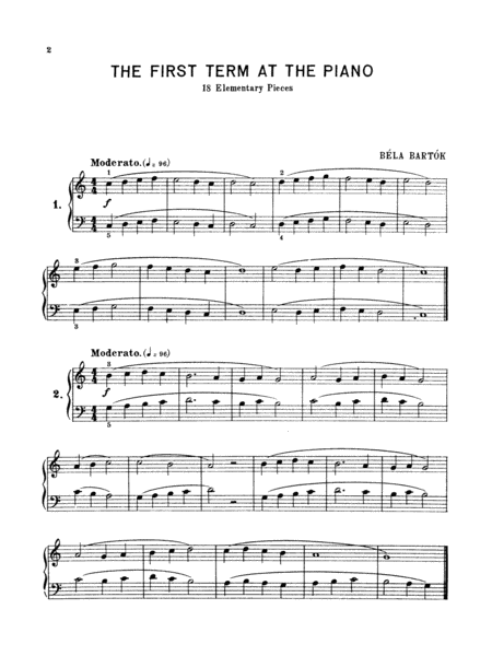 The First Term at the Piano -- Eighteen Elementary Pieces