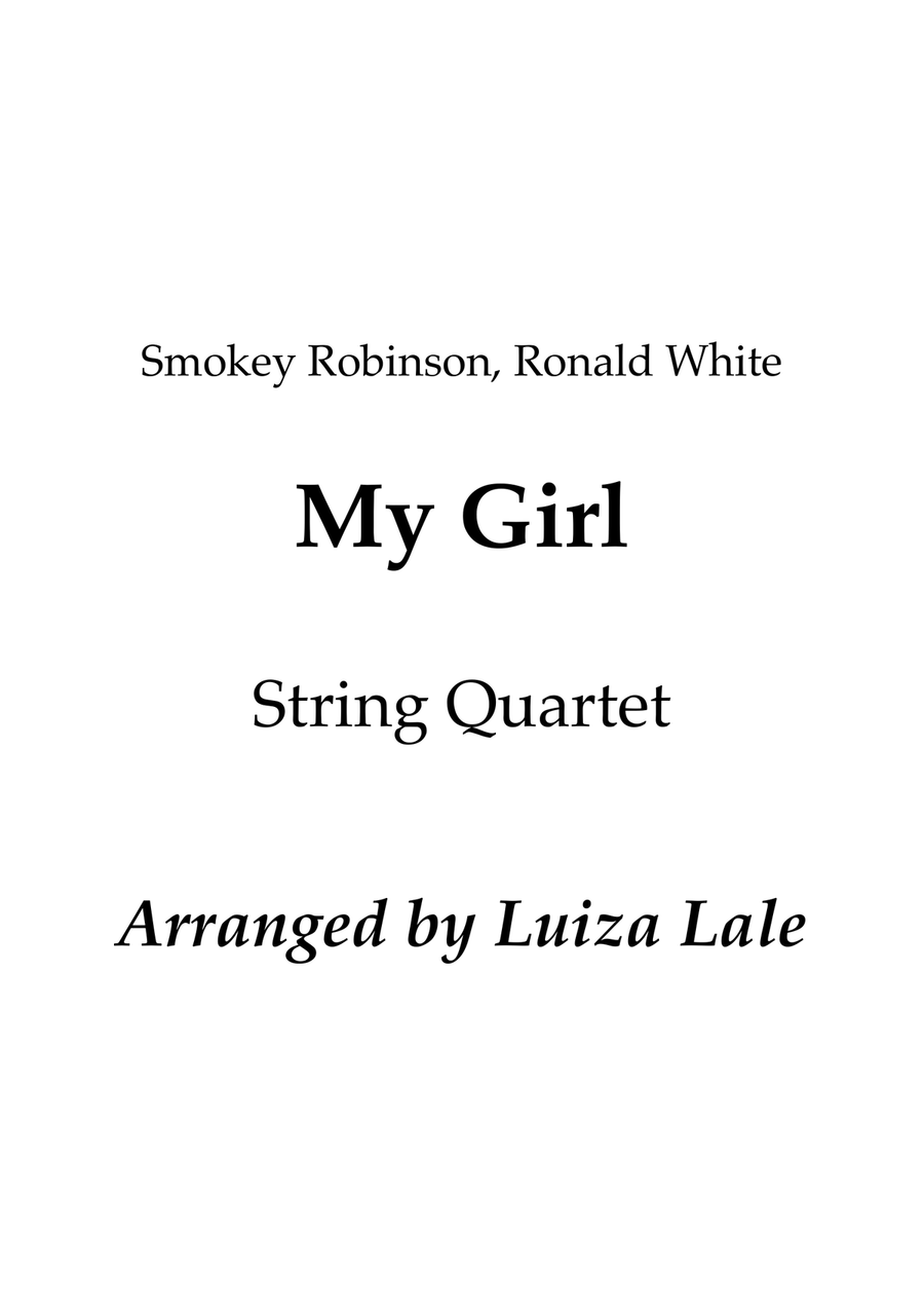 My Girl String Quartet scores gallery preview page 1