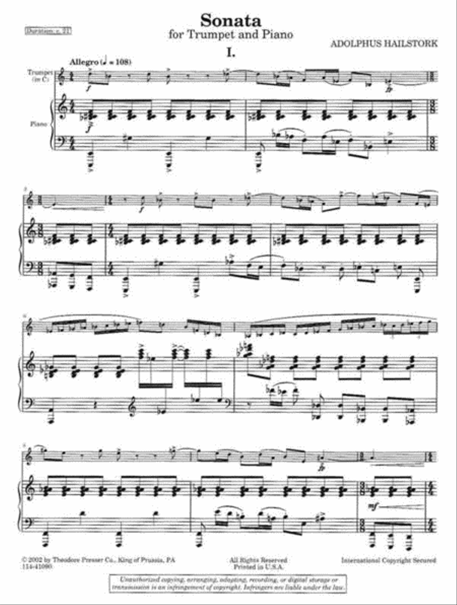 <br>Sheet music extract