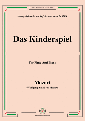 Mozart-Das kinderspiel,for Flute and Piano