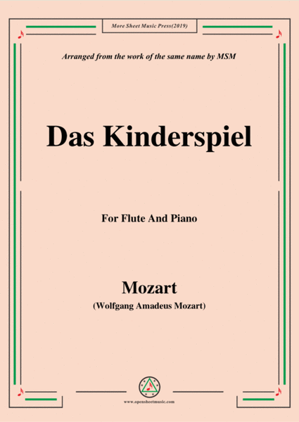 Mozart-Das kinderspiel,for Flute and Piano image number null
