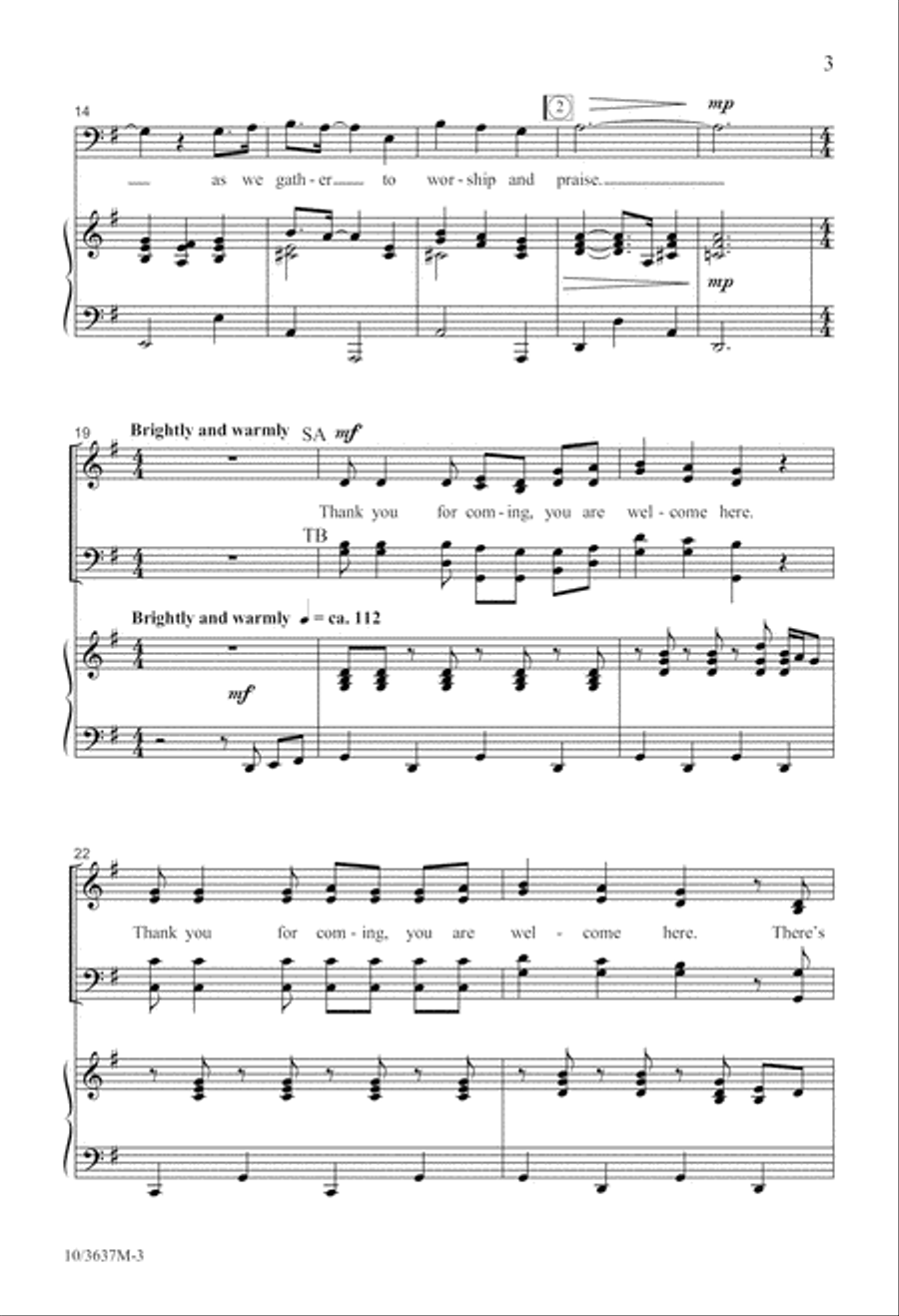 Thank You for Coming 4-Part scores gallery preview page 3