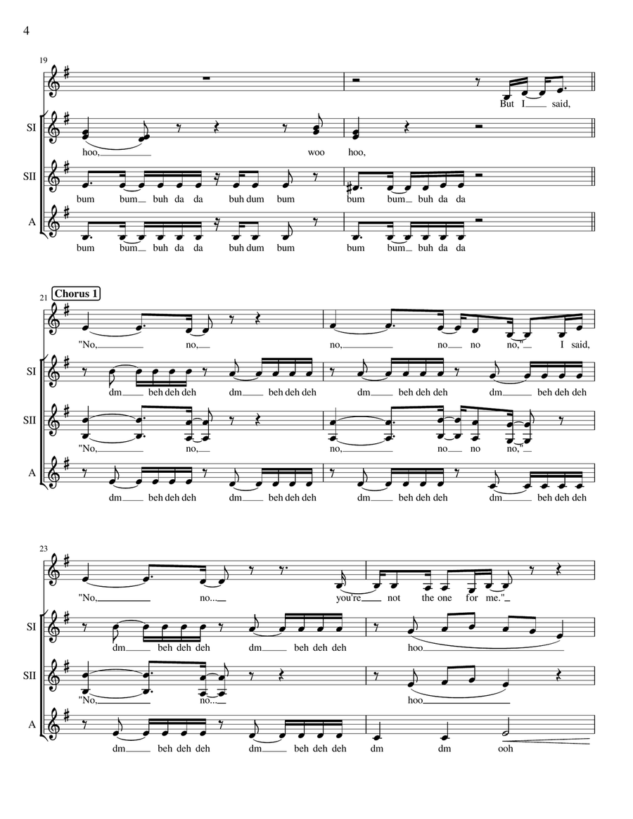 Black Horse And The Cherry Tree SSA scores gallery preview page 5