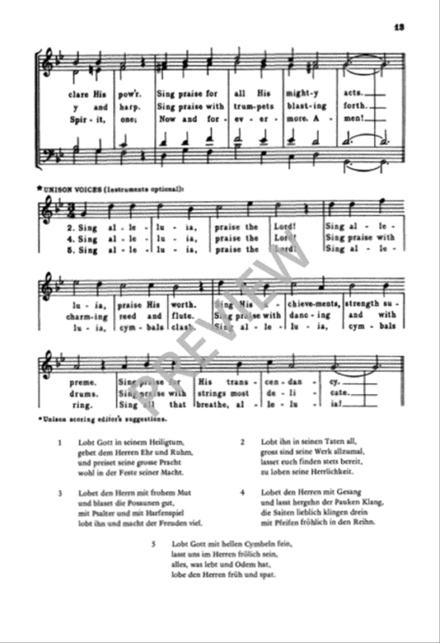 Five Psalms of Praise and the Responsorium from the 