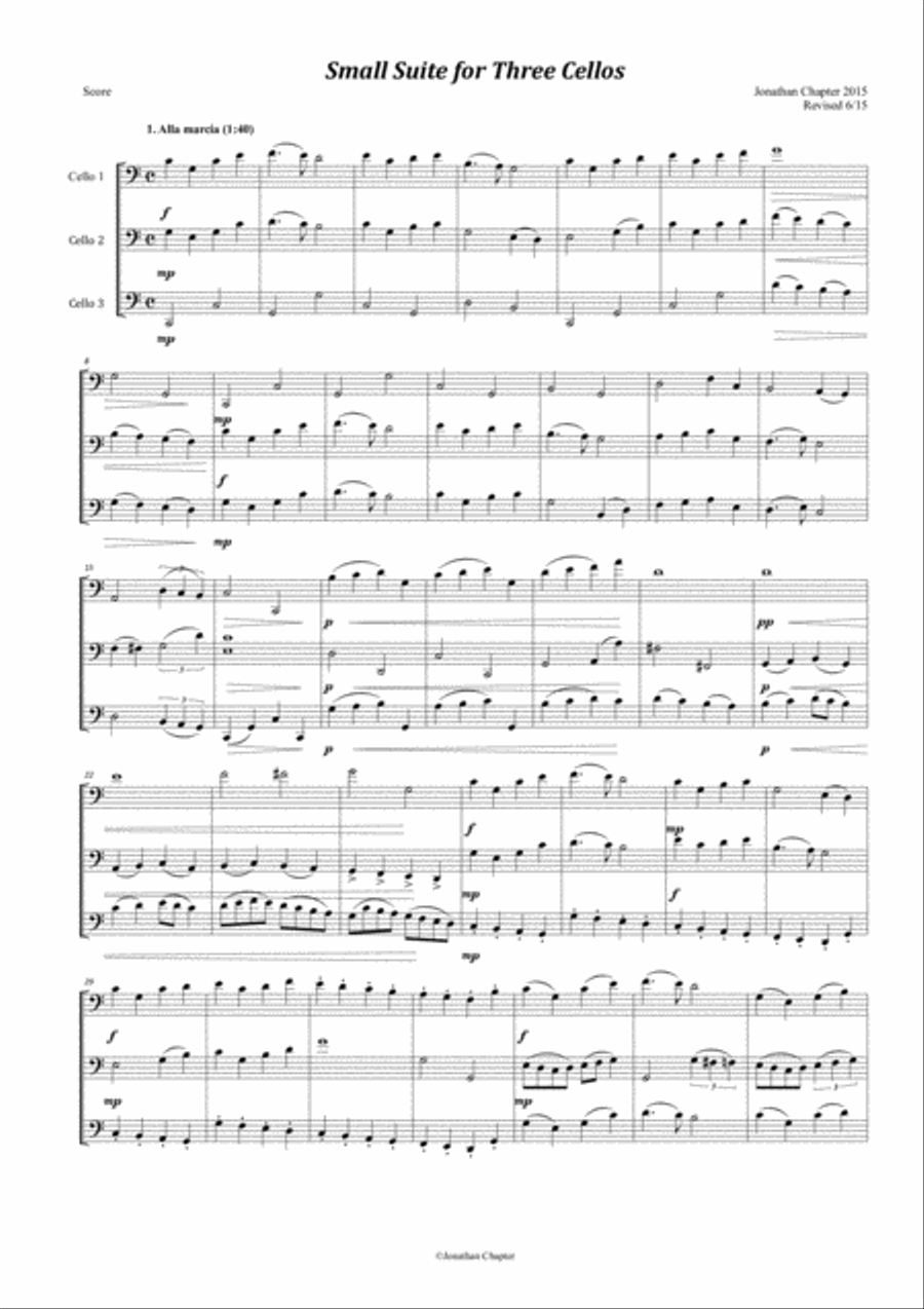 Small Suite for Three Cellos Cello scores gallery preview page 2