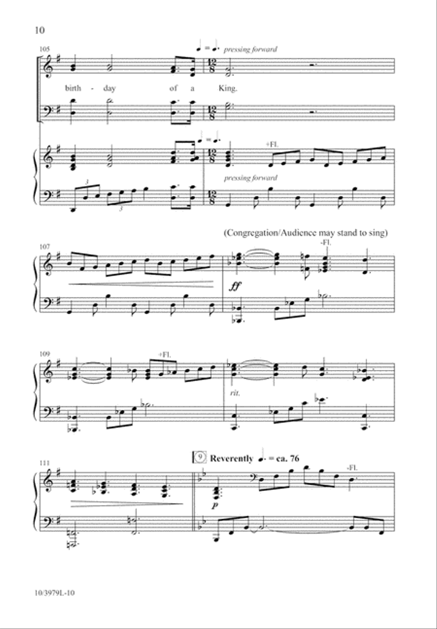O Hear the Angel Voices 4-Part scores gallery preview page 10