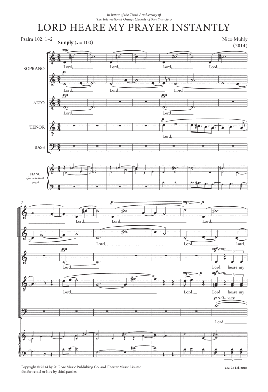 Lord Heare My Prayer Instantly Choir scores gallery preview page 1