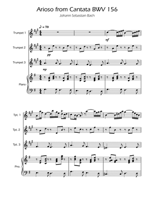 Book cover for Arioso BWV 156 - Trumpet Trio w/Piano