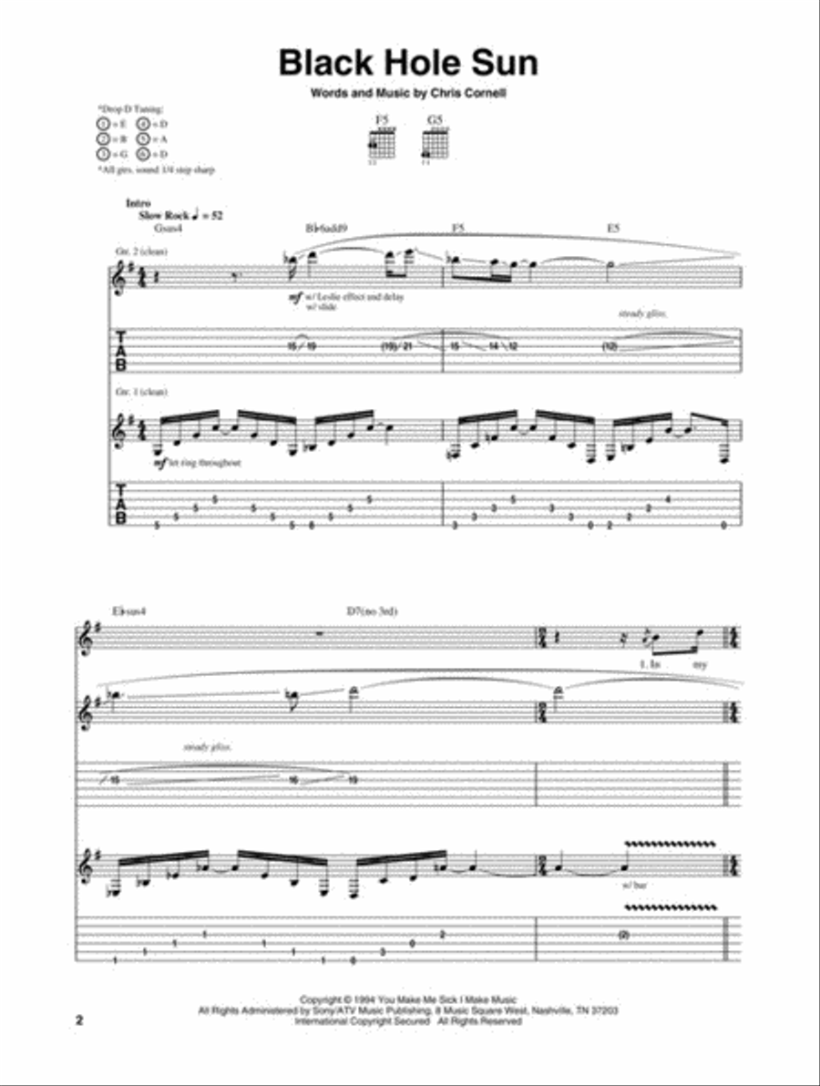 Soundgarden – Guitar Anthology Electric Guitar scores gallery preview page 3