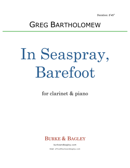 In Seaspray, Barefoot (clarinet & piano) image number null