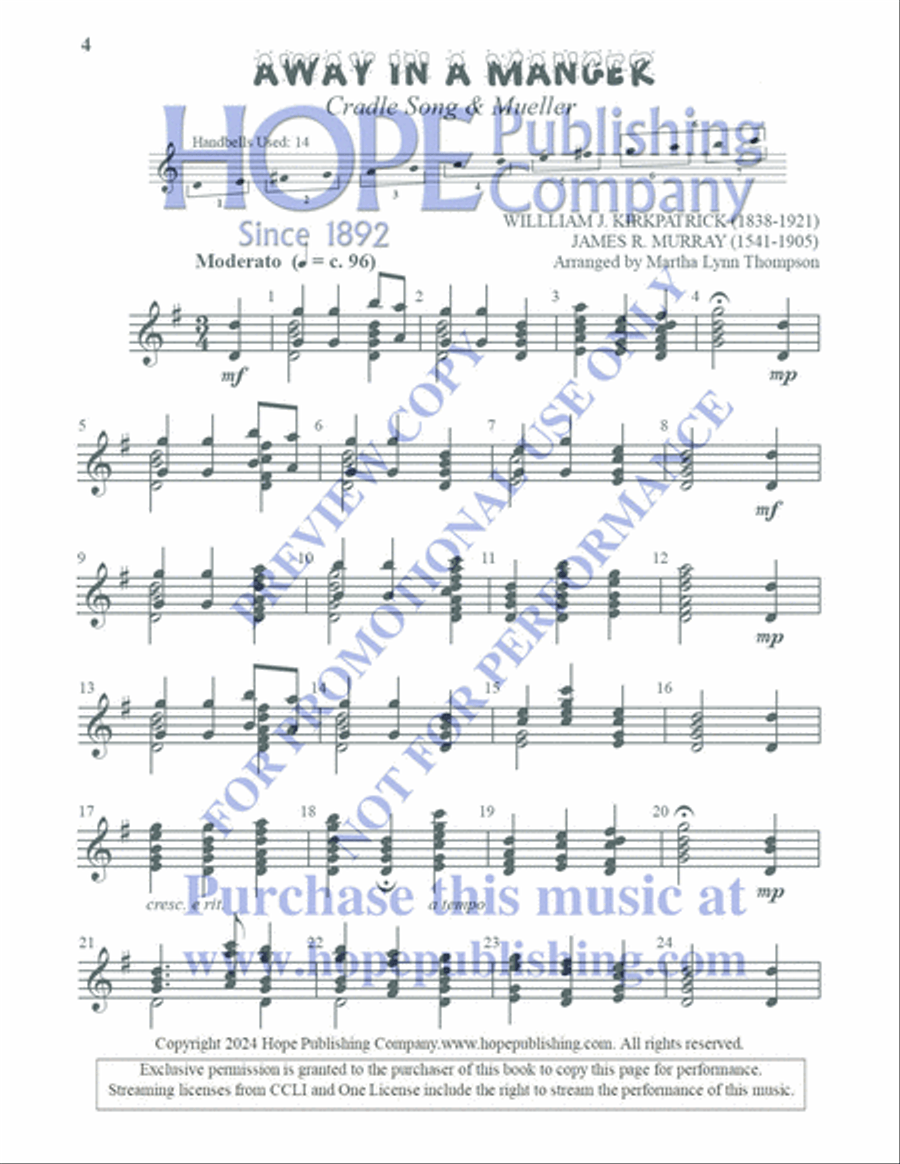 Ring with Less for Christmas Handbell Choir scores gallery preview page 5