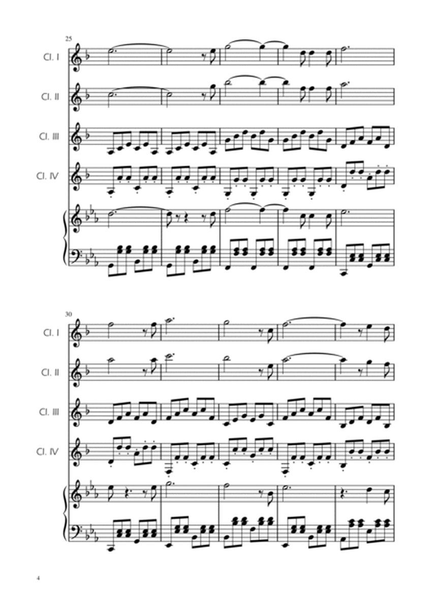 O Holy Night - Clarinet Quartet w/ Piano image number null