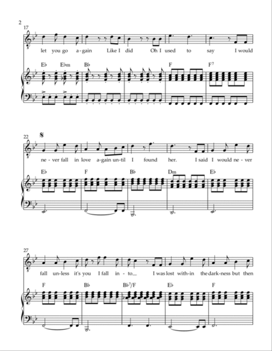 Until I Found You Piano, Vocal, Guitar scores gallery preview page 2