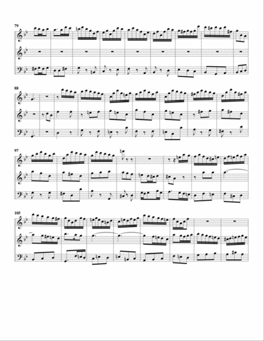 Aria: Bereite dich, Zion from: Weihnachts-Oratorium, BWV 248 (arrangement for 3 recorders) Recorder scores gallery preview page 3