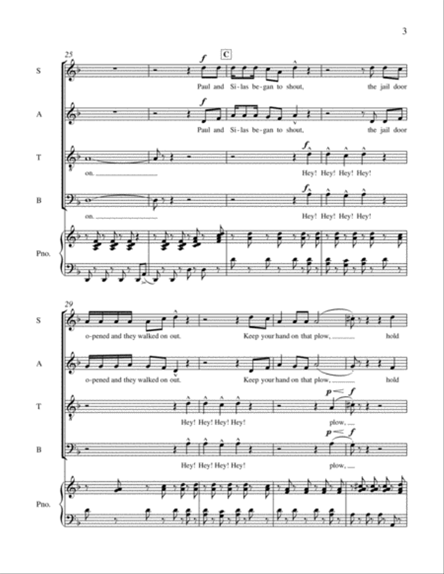 Together in Song: 3. The Gospel Plow 4-Part scores gallery preview page 4