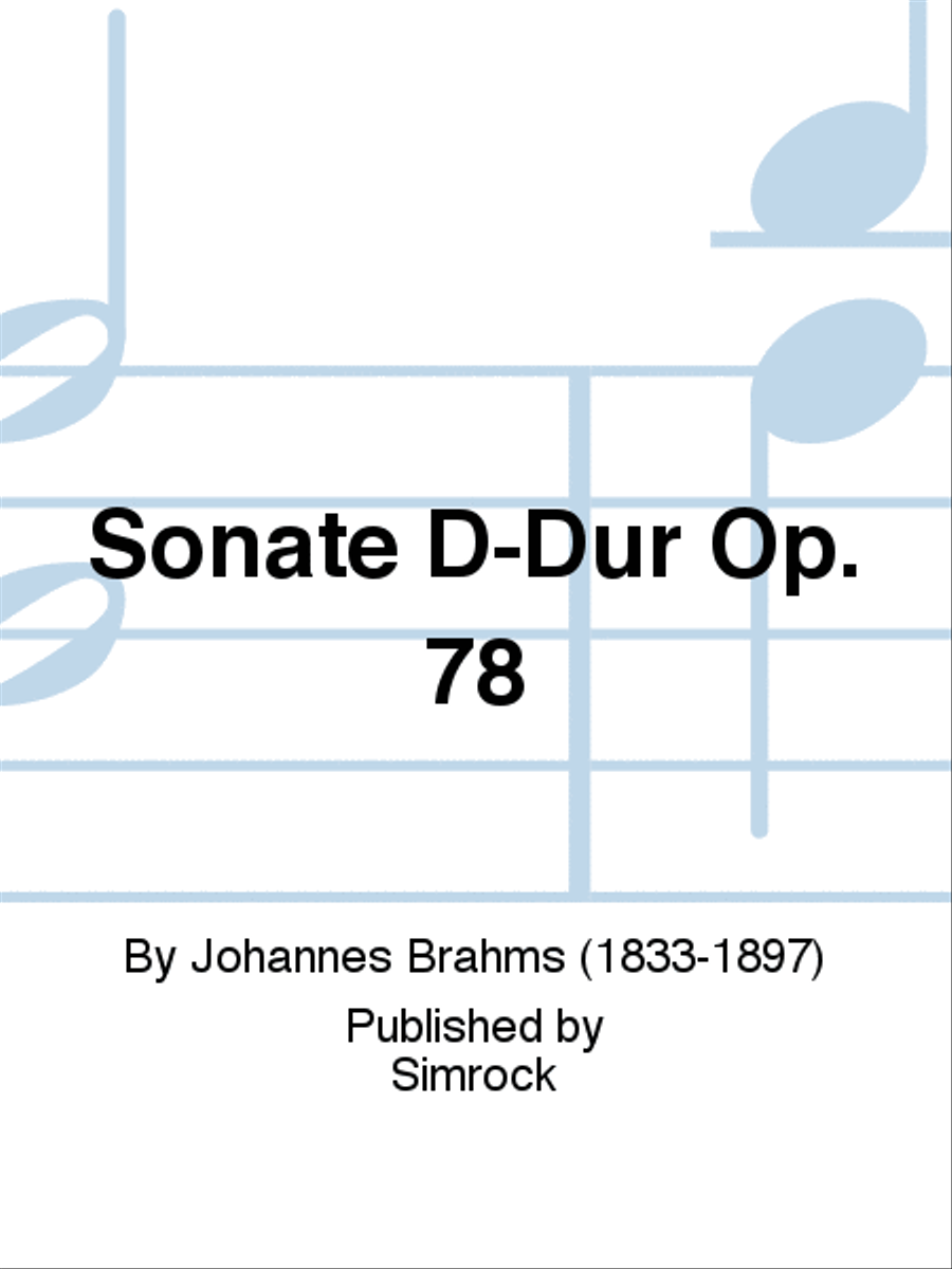 Sonate D-Dur Op. 78 Sonate D-Dur Op. 78 Piano Accompaniment scores gallery preview page 1