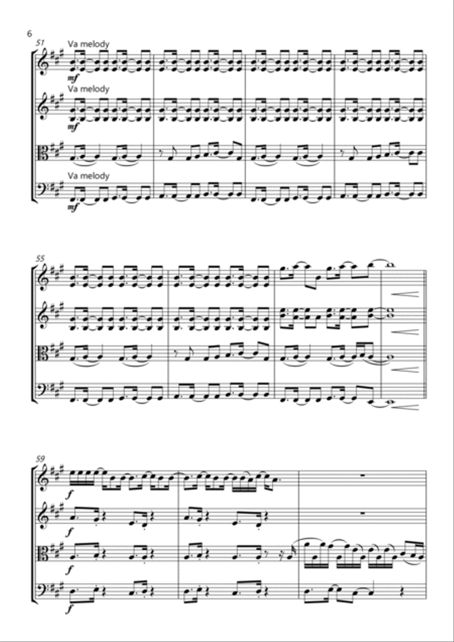 A Thousand Miles String Quartet scores gallery preview page 6