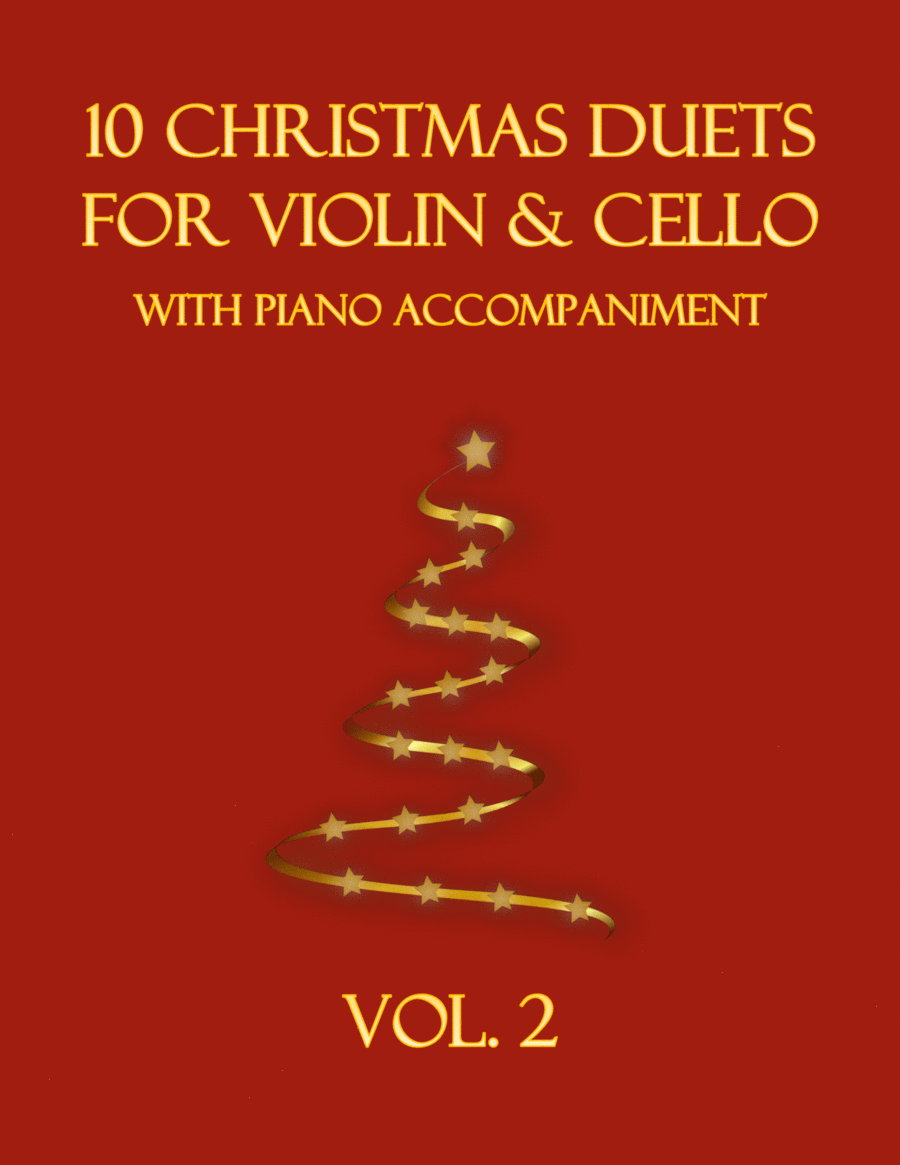 10 Christmas Duets for Violin and Cello with Piano Accompaniment (Vol. 2) Piano Trio scores gallery preview page 1