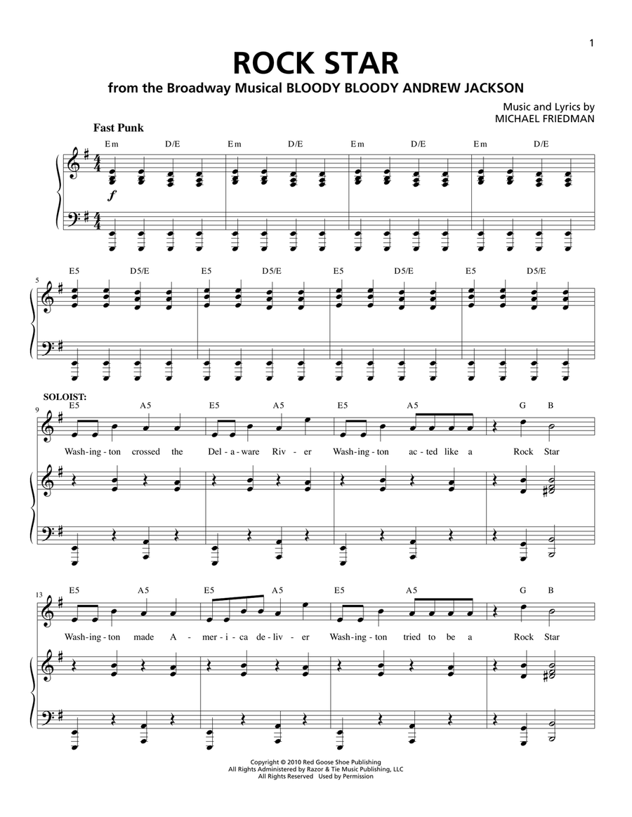 Rock Star Voice scores gallery preview page 1