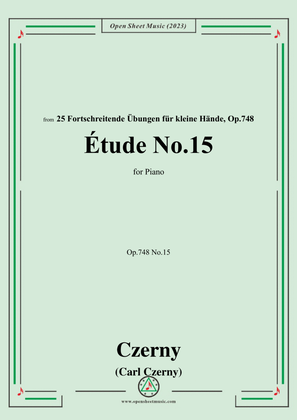 Book cover for C. Czerny-Exercise No.15,Op.748 No.15