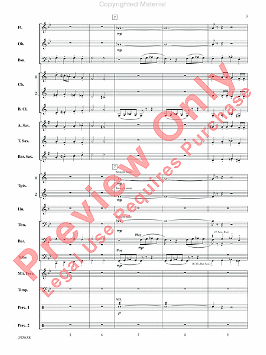 Academic Festival Overture Concert Band scores gallery preview page 4