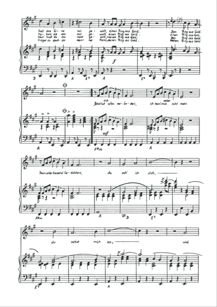 Ein Ring aus Gold Piano, Vocal scores gallery preview page 4