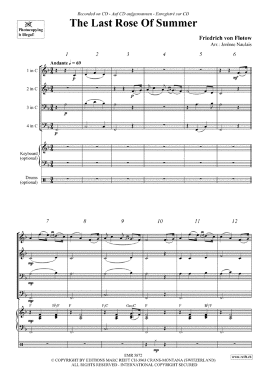 The Last Rose Of Summer Brass Ensemble scores gallery preview page 3