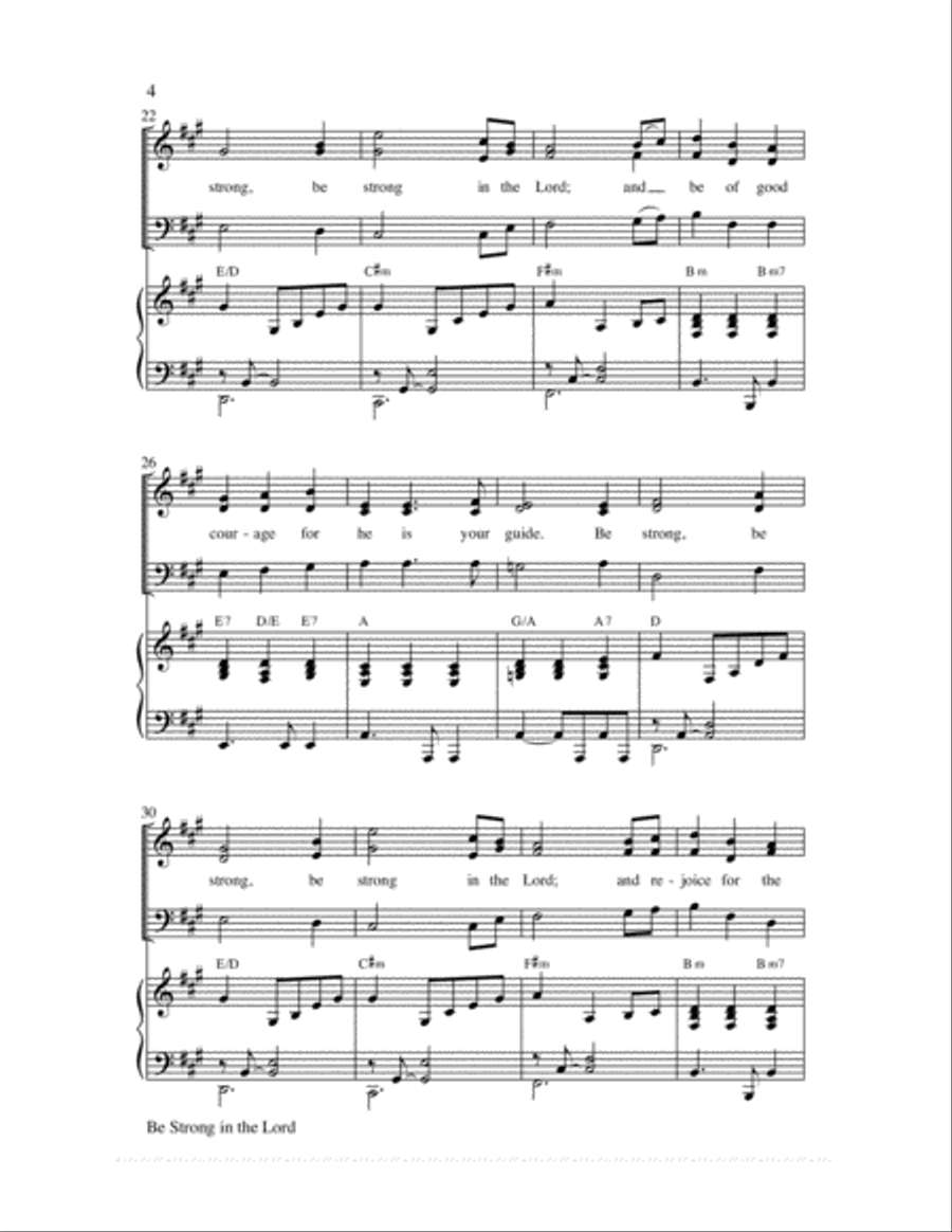 Be Strong in the Lord Choir scores gallery preview page 4