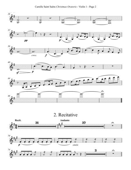 Oratorio de Noël (Christmas Oratorio) - Set of Parts, original instrumentation