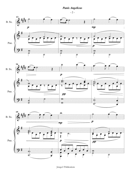 Franck: Panis Angelicus for Baritone Sax & Piano image number null