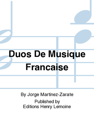 Book cover for Duos De Musique Francaise