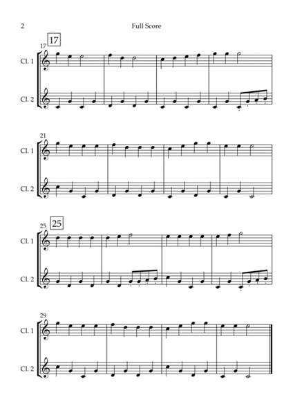 Lightly Row for Clarinet in A Duo image number null