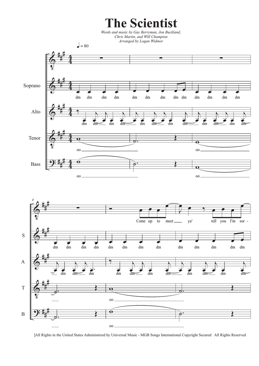 The Scientist The Scientist 4-Part scores gallery preview page 1