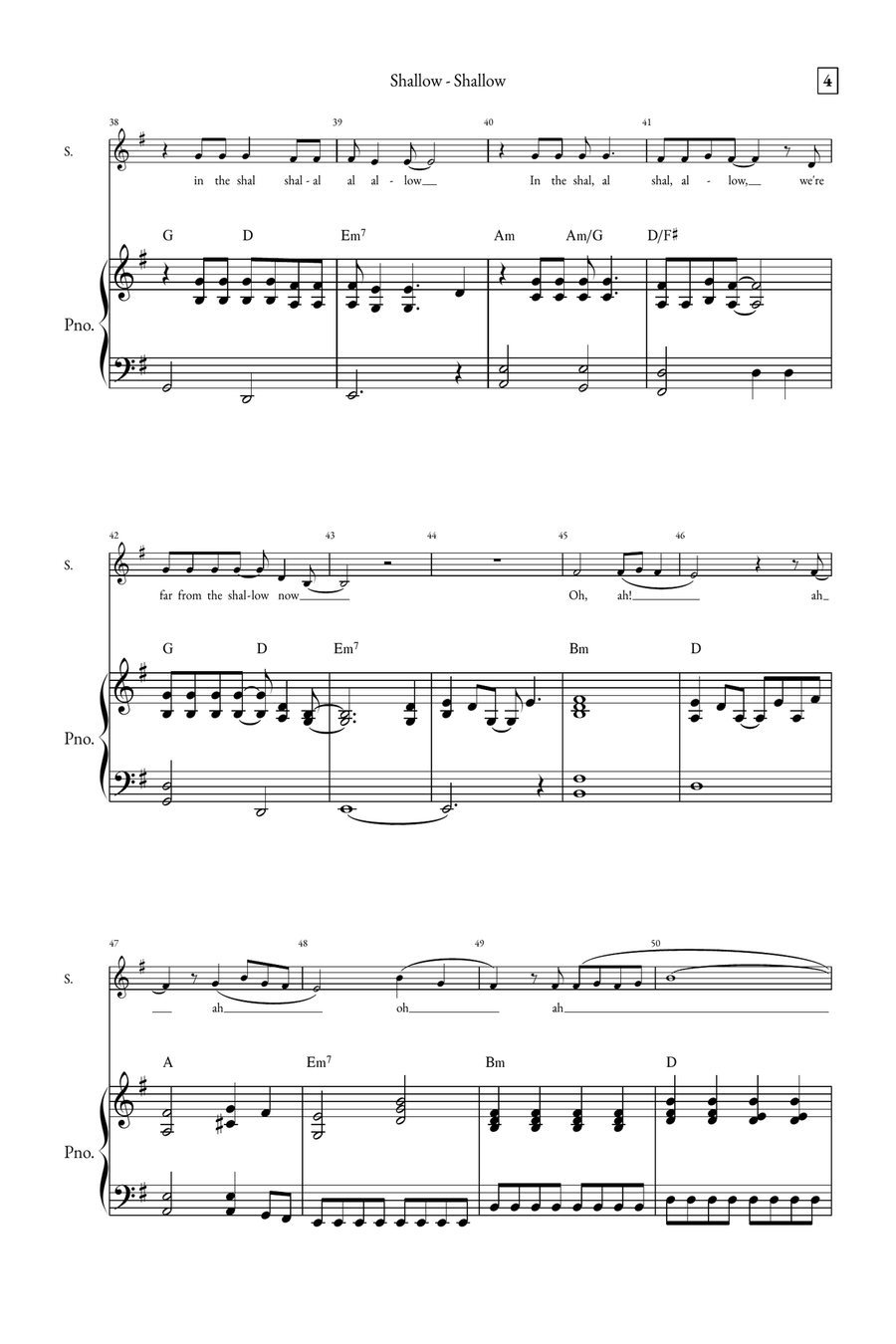 Shallow A Cappella scores gallery preview page 4