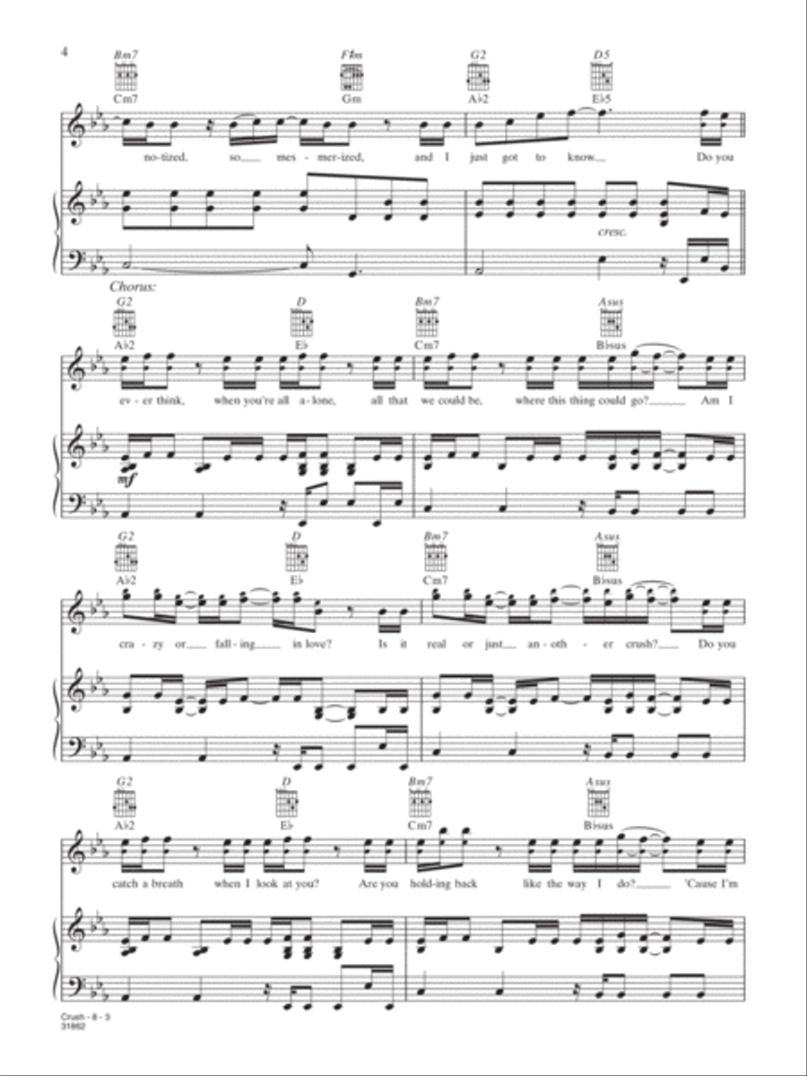 Crush Piano, Vocal, Guitar scores gallery preview page 3