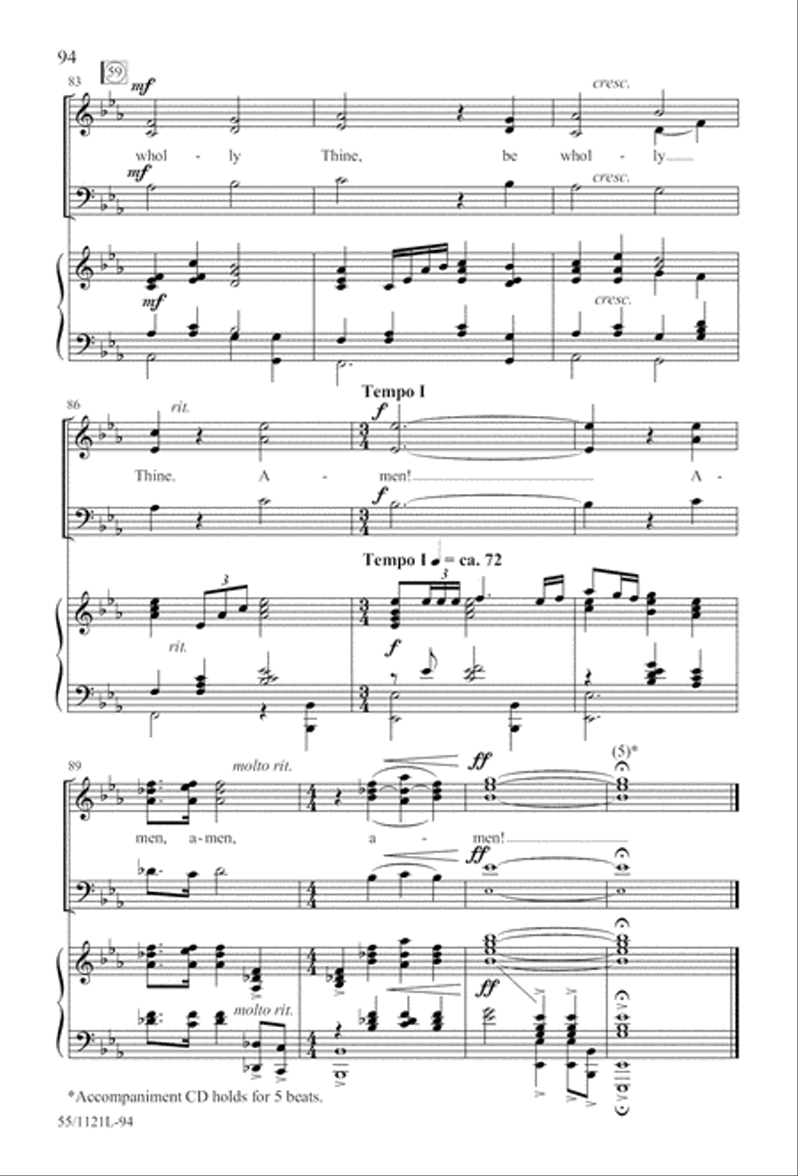 Touched by the Christ Touched by the Christ 3-Part scores gallery preview page 95