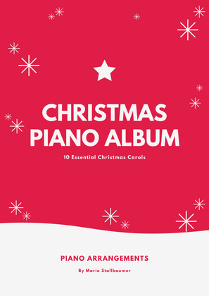 Book cover for Christmas Piano Album: 10 Essential Christmas Carols for Piano