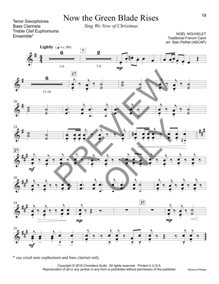 Hymns of Praise - Tenor Saxophone(s)/Bass Clarinet(s)/TC Euphonium(s) image number null