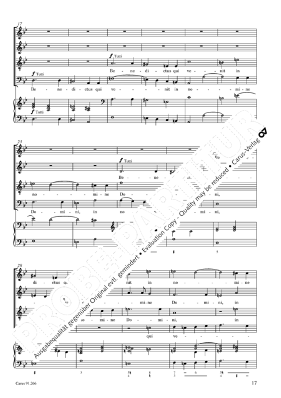 Missa Sancti Jacobi in B Missa Sancti Jacobi in B 4-Part scores gallery preview page 18