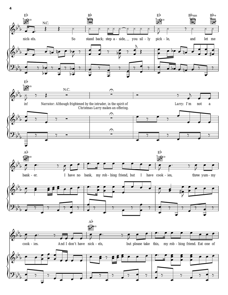 Oh, Santa! Piano, Vocal, Guitar scores gallery preview page 4