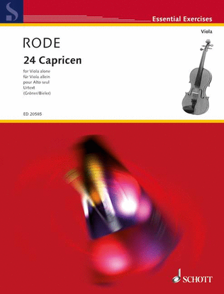 Book cover for 24 Caprices In Form Of Etudes All 24 Keys Viola Fingering: Ida Bieler