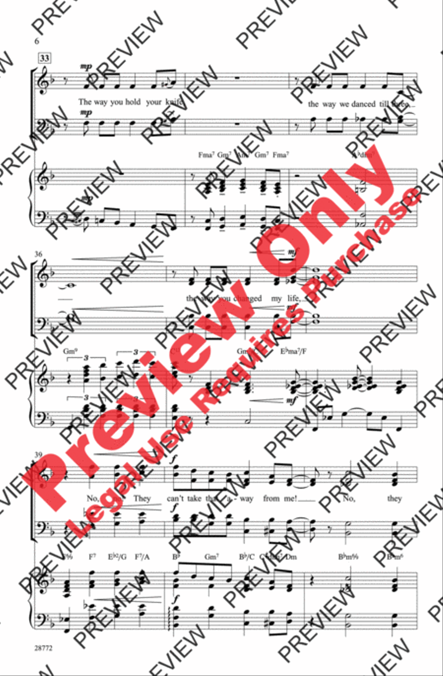 They Can't Take That Away from Me 4-Part scores gallery preview page 6